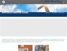 Tablet Screenshot of montebellochristianschool.com